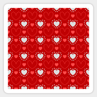 A seamless vector pattern of a heart. a textural vibe that is both contemporary and chic. A vibrant background dotted with heart symbols V.3 Sticker